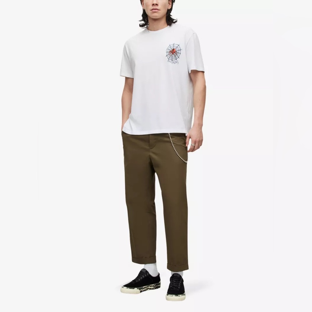 ALLSAINTS Spinner spider-print organic-cotton T-shirt